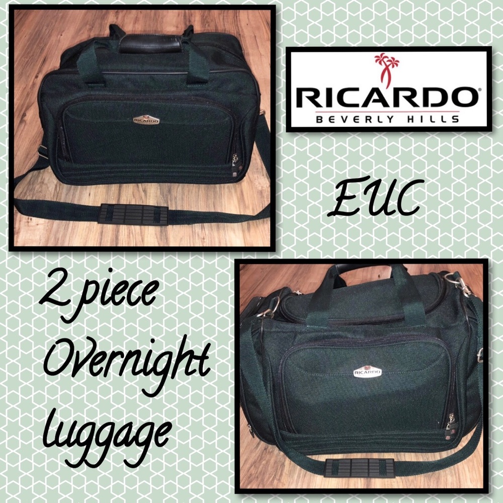 EUC 2 DARK HUNTER GREEN RICARDO BEVERLY HILLS BAGS